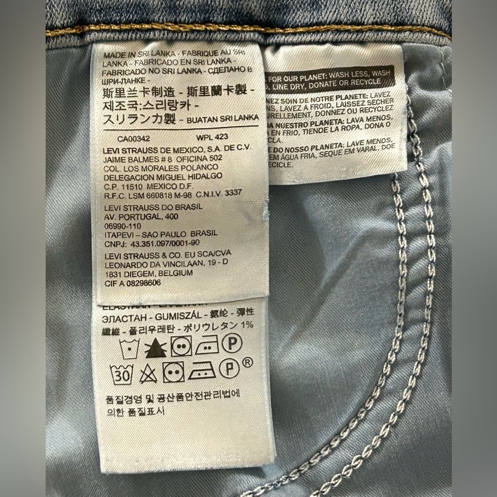 LEVIS WOMENS BLUE JEANS 315 SHAPING BOOTCUT SIZE 32 LONG - Picture 7 of 12